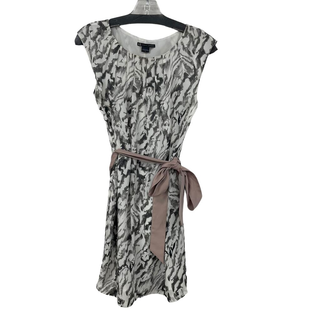 Armani Exchange Silk Chiffon Belted Mini Dress Women's Small ASIS